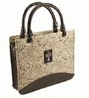 Paisley Purse with Silver Cross Medium Brown Bible Cover: Christian Art Gifts