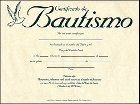Certificate of Bautismo 6pk: Broadman Church Supplies
